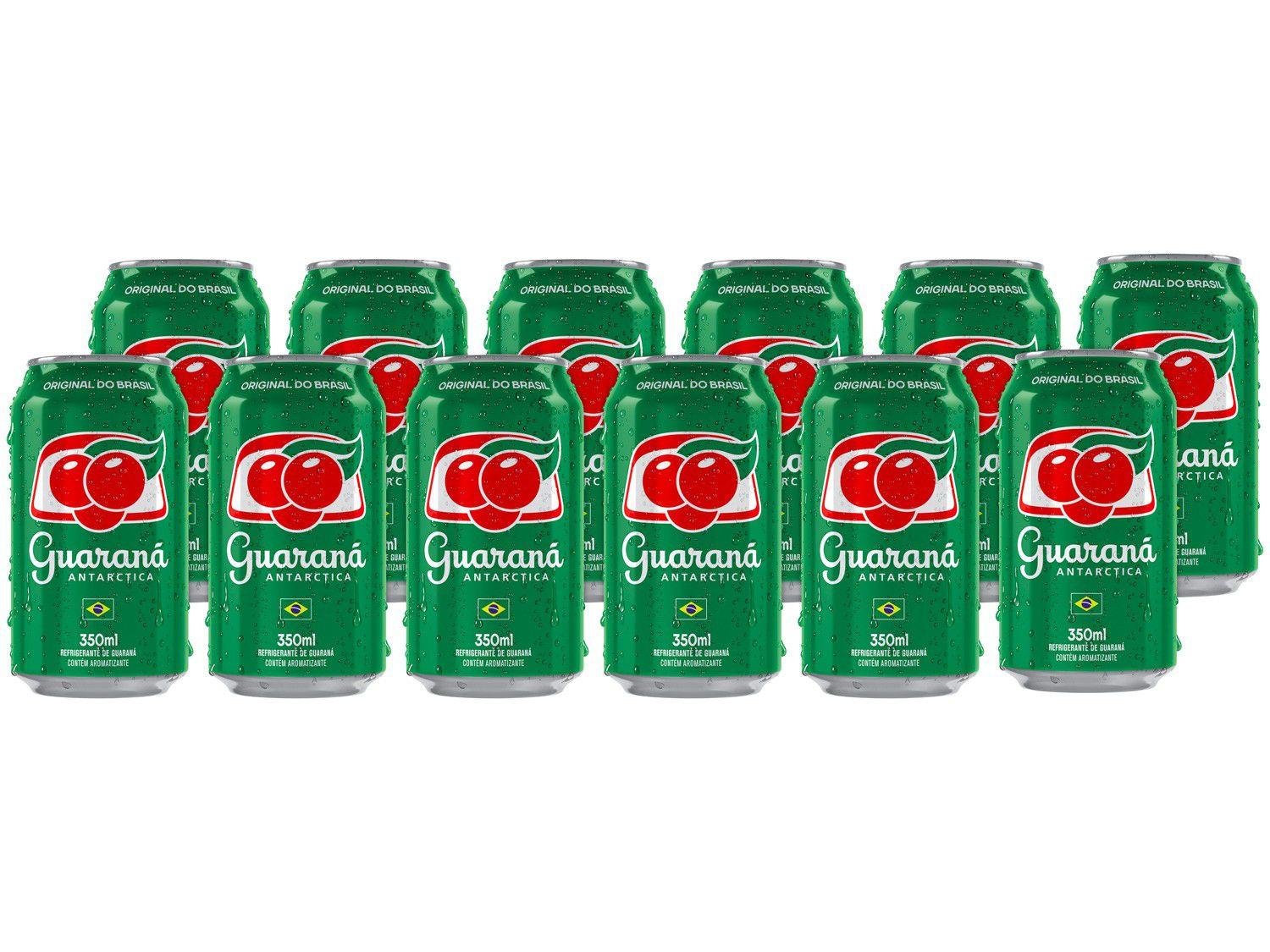 Refrigerante Lata Guaraná Antarctica - Original do Brasil 12 Unidades 350ml