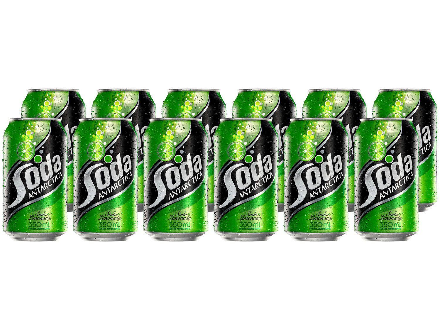Refrigerante Lata Antarctica Soda 12 Unidades - 350ml