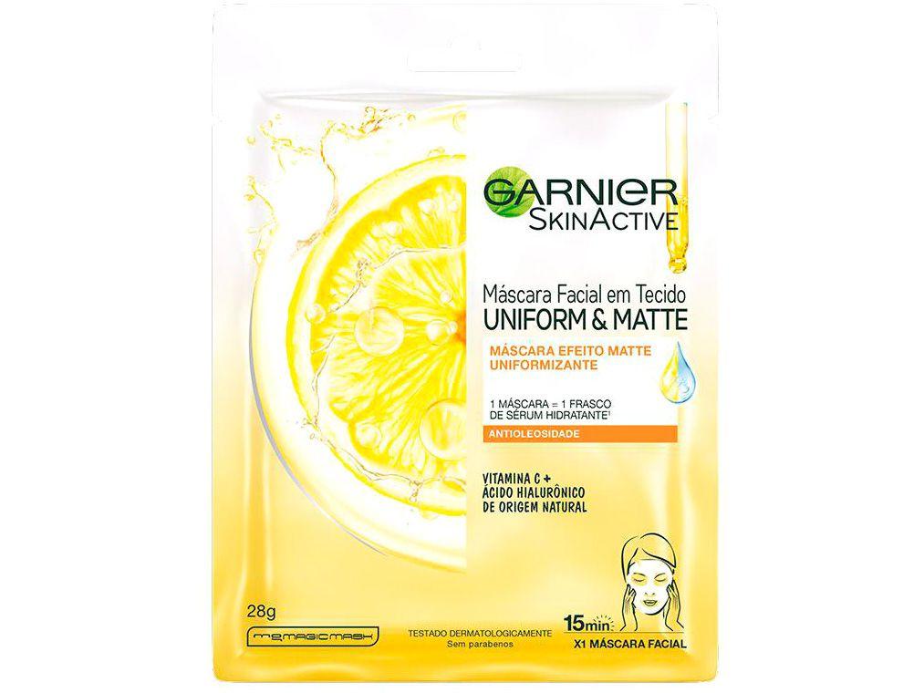 Máscara Facial Vitamina C Garnier Skin - Uniform&Matte 28g