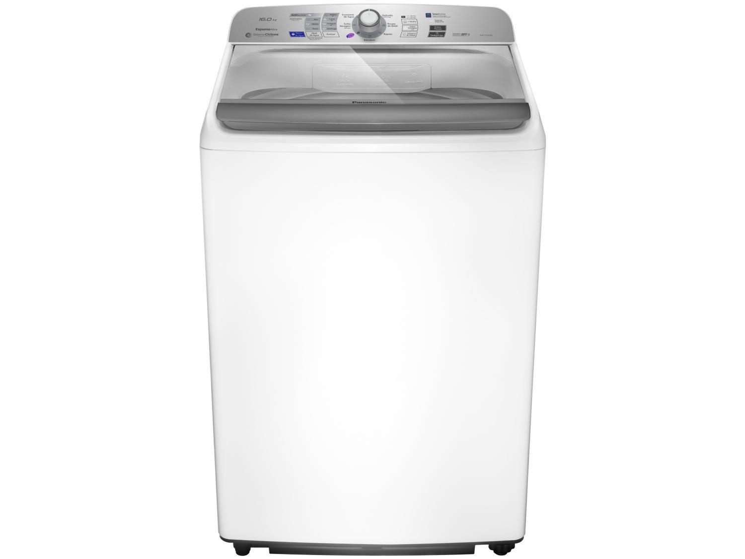 Lavadora de Roupas Panasonic NA-F160B6WA - 16Kg Cesto Inox 9 Programas de Lavagem