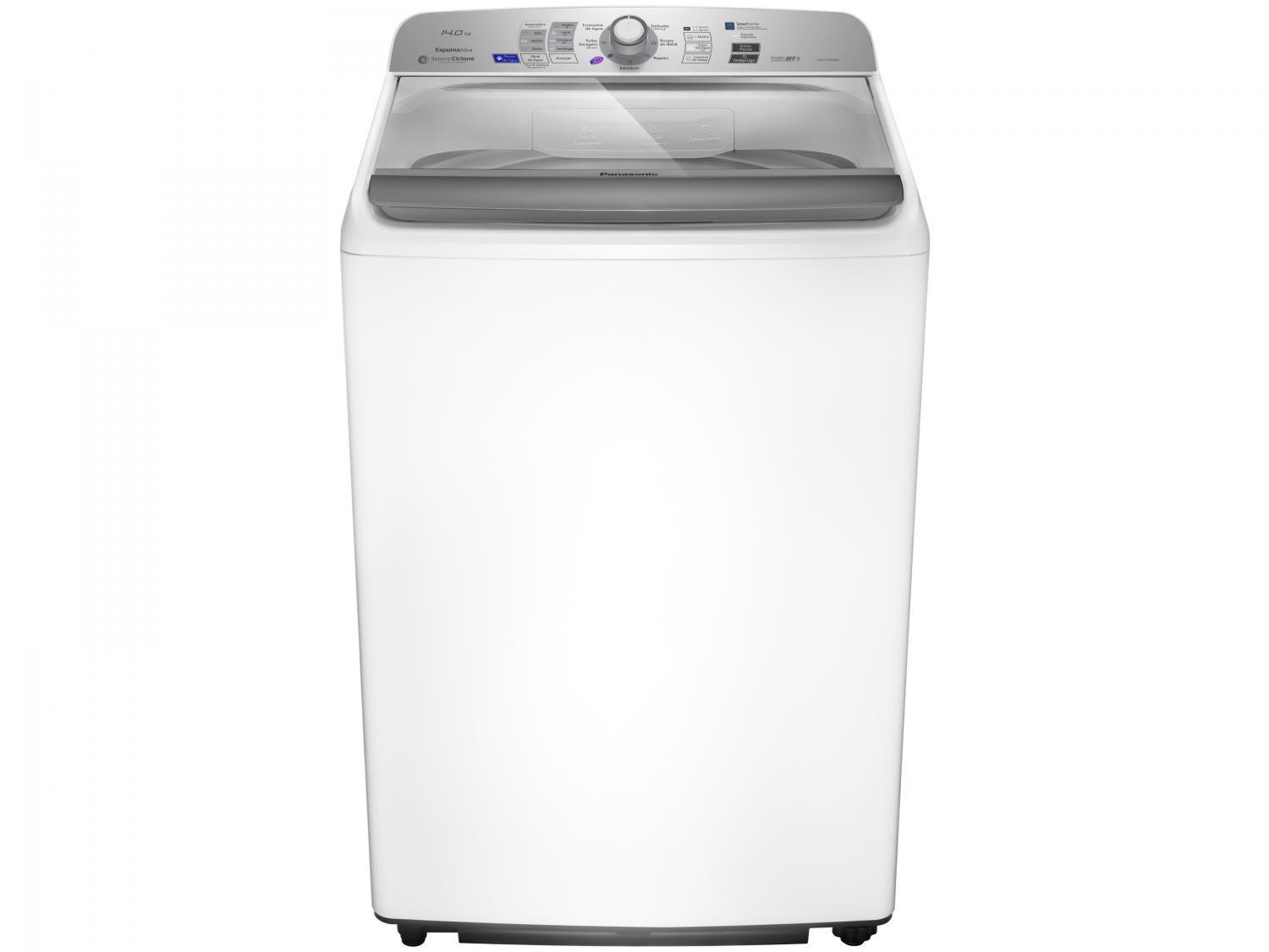 Lavadora de Roupas Panasonic NA-F140B6WA - 14Kg Cesto Inox 9 Programas de Lavagem