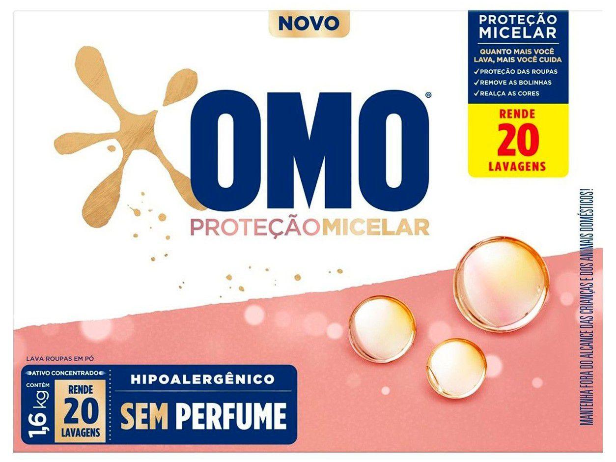 Sabão em Pó Omo Proteção Micelar - 1,6kg
