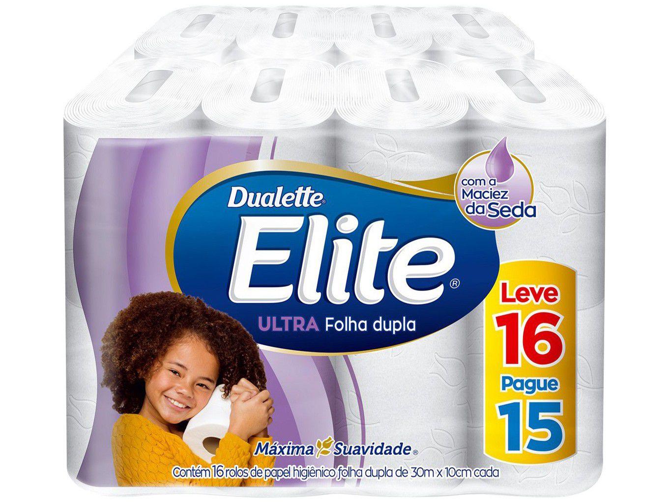 Papel Higiênico Folha Dupla Elite Ultra - 16 Rolos 30m