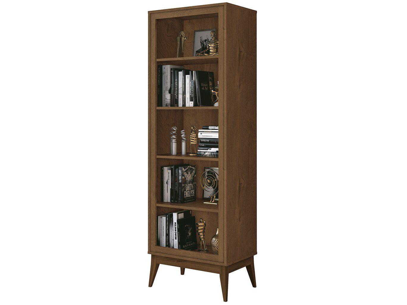 Estante para Livros 4 Prateleiras - EDN Móveis Class Garbo