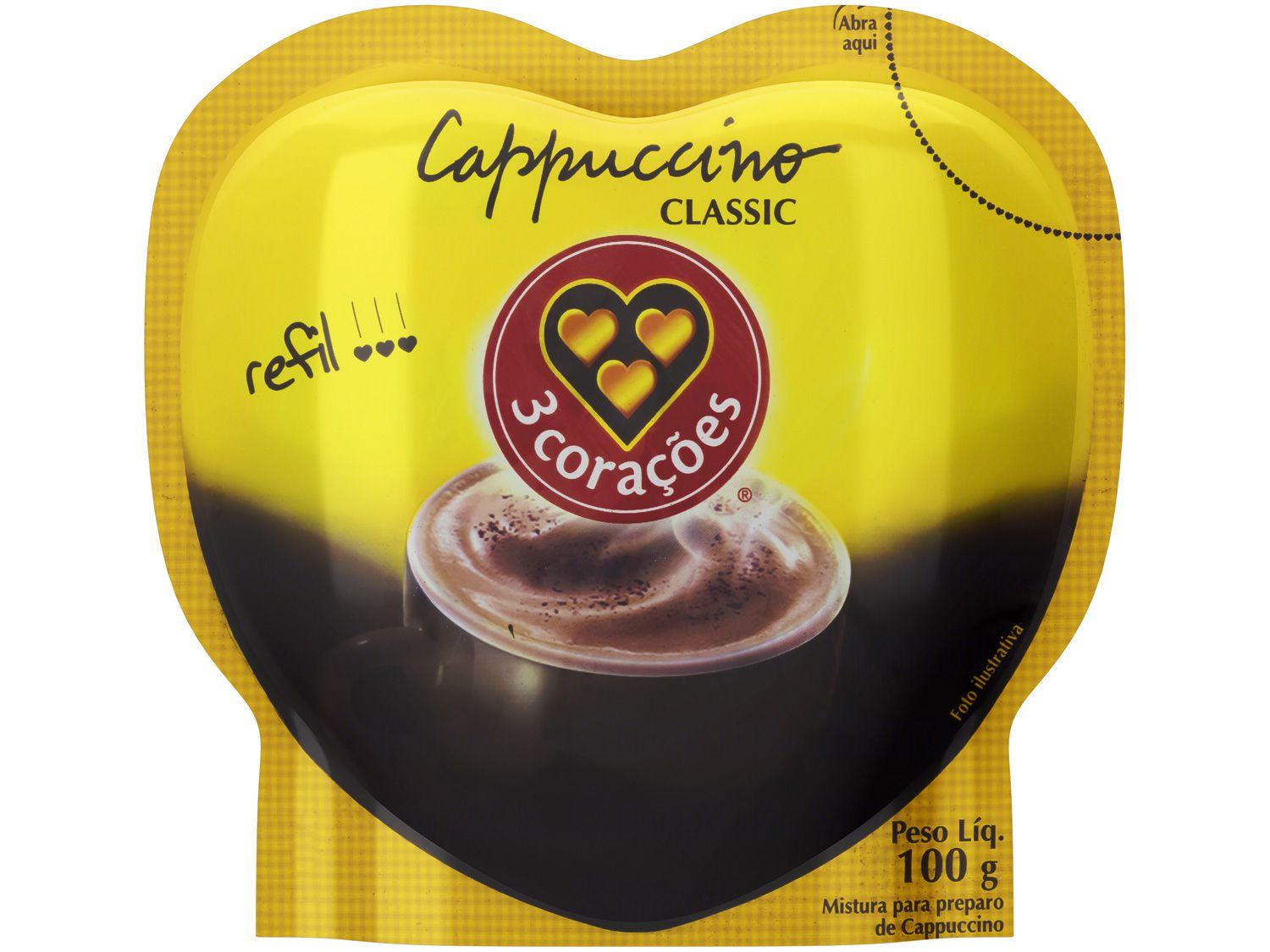 Cappuccino Classic 3 Corações Refil 100g