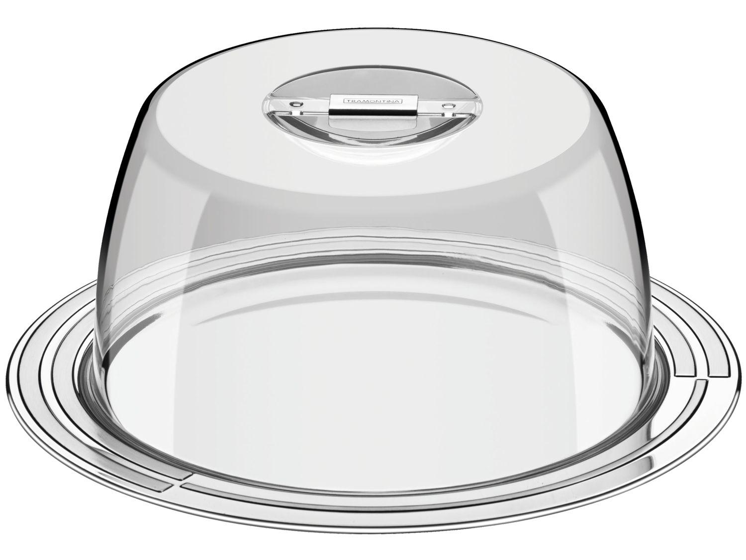Porta Queijo Inox com Tampa Tramontina Ciclo