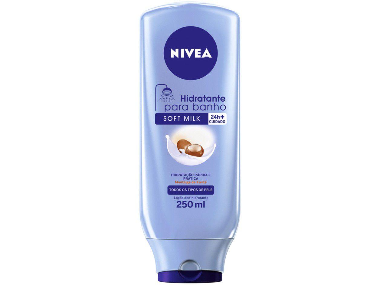 Loção Hidratante Corporal Nivea Soft Milk - para Banho 250ml