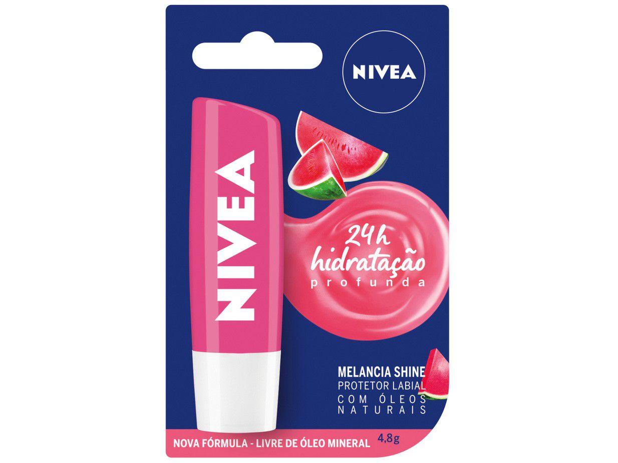 Protetor Labial Nivea Melancia Shine - Hidratação Profunda 4,8g