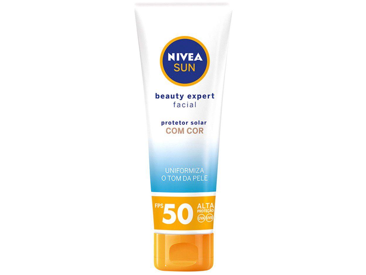 Protetor Solar Facial Nivea Sun FPS 50 - Beauty Expert Pele Normal a Seca 50g