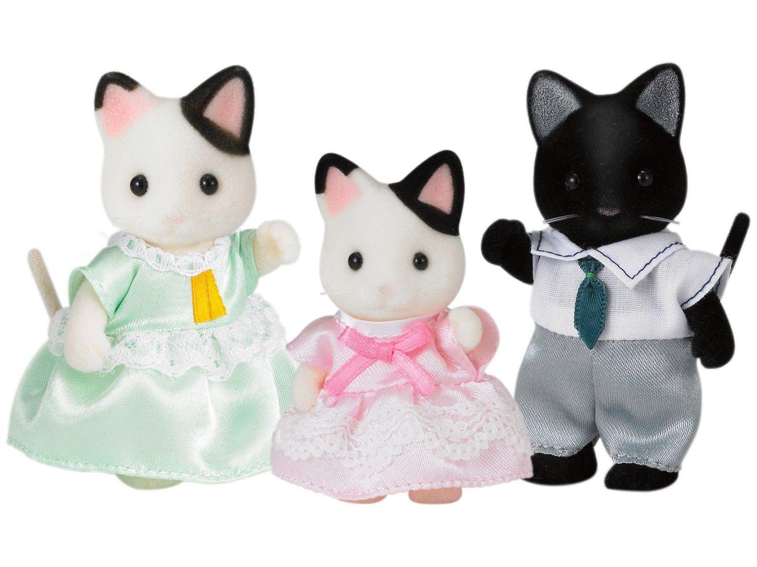 Sylvanian Families Família dos Gatos Malhados - Epoch Magia