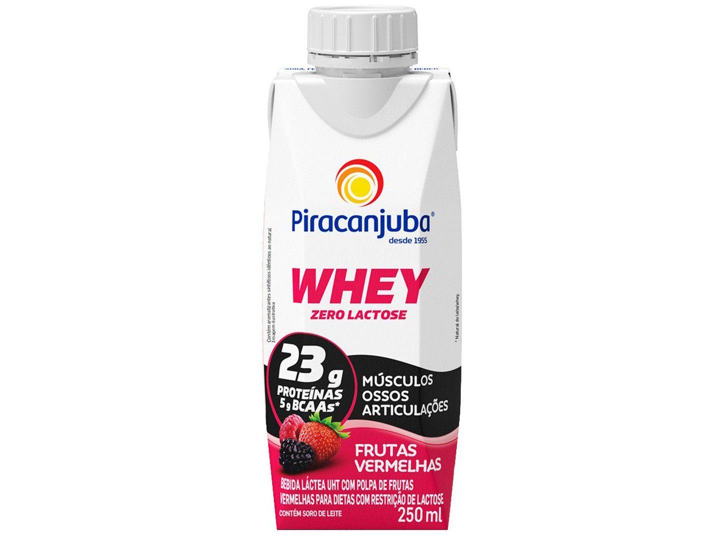 Bebida Láctea Piracanjuba Whey Frutas Vermelhas - Zero Lactose 250ml