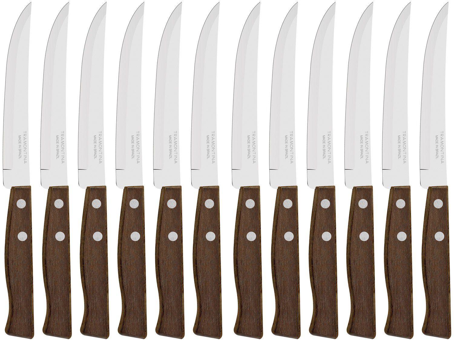 Faca para Churrasco Tramontina Inox 5" Tradicional - 12 Peças