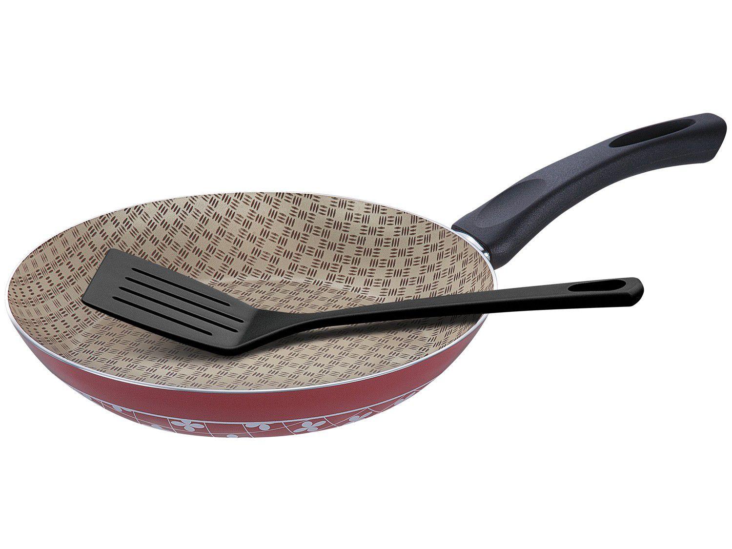 Frigideira Antiaderente Tramontina de Alumínio - com Espátula Paris 20150724 Vermelha 24cm