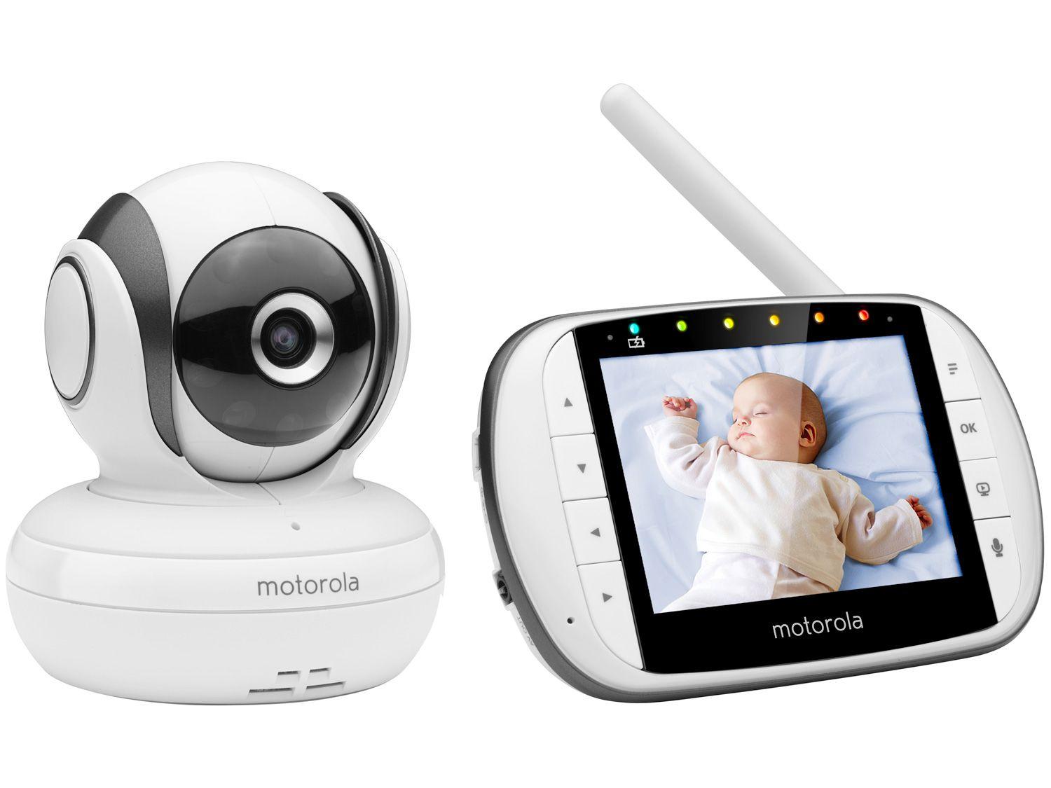 Babá Eletrônica Motorola MBP36S Tela 3,5" - Monitoramento da Temperatura Ambiente Rotação