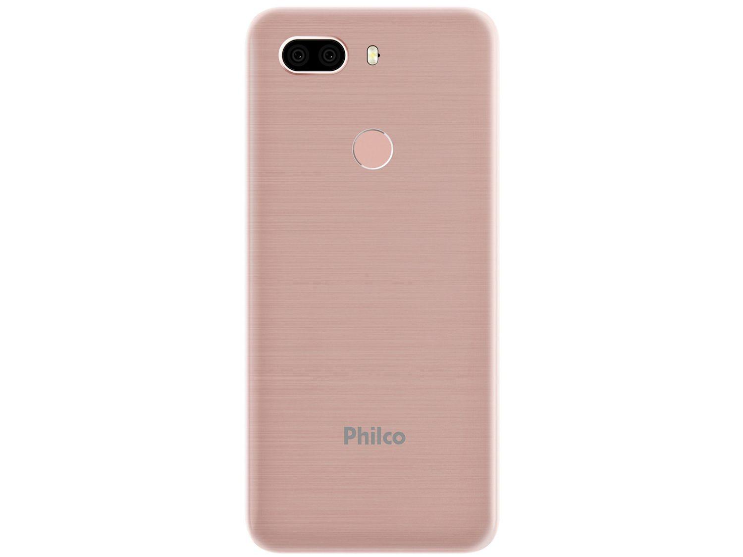 Smartphone Philco PCS02RG HIT MAX 128GB Rose 4G 4GB RAM Tela 6\u0026quot; Câm.  Dupla + Selfie 8MP