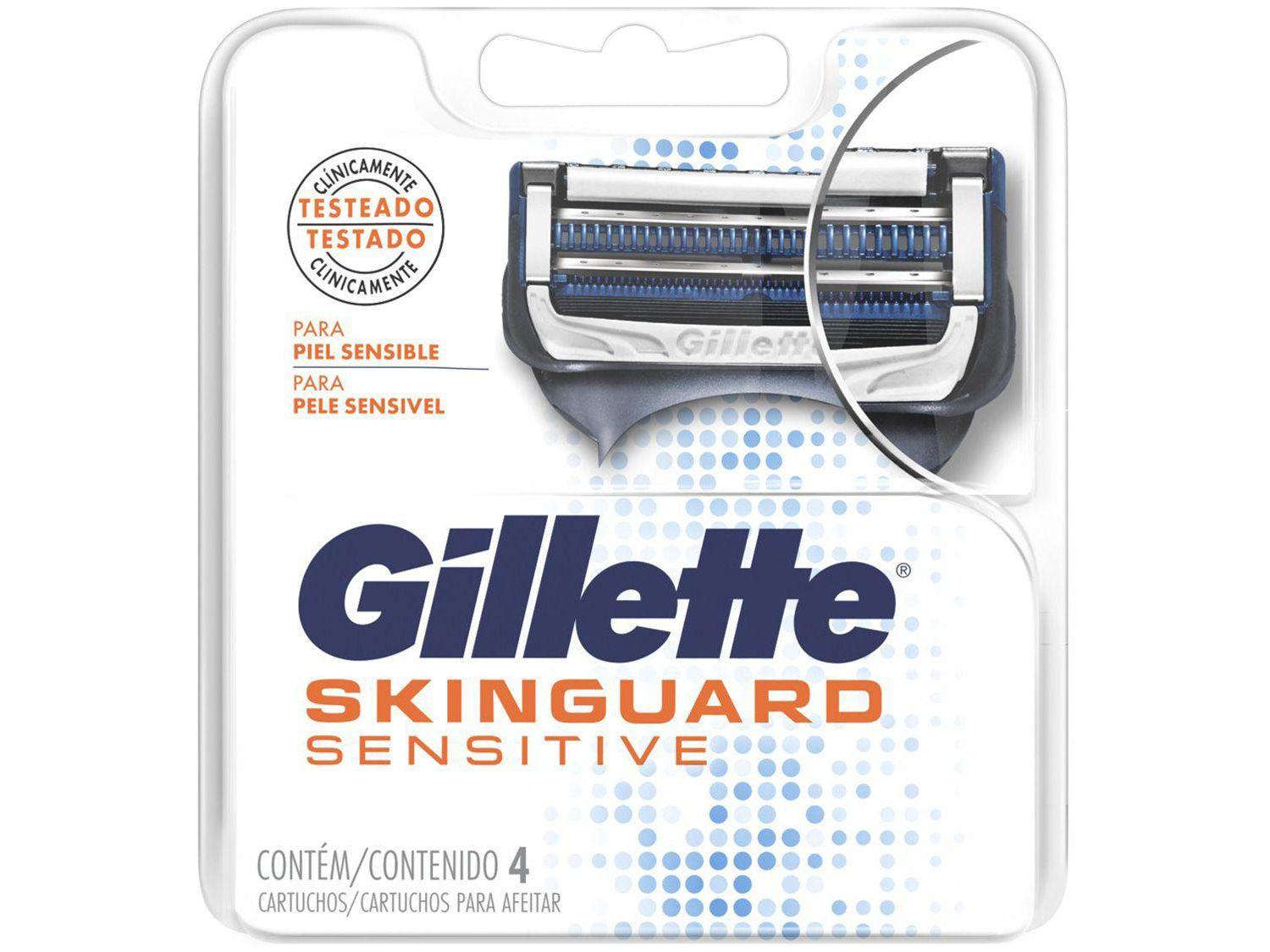 Carga para Aparelho de Barbear Gillette - Skinguard Sensitive 4 Unidades