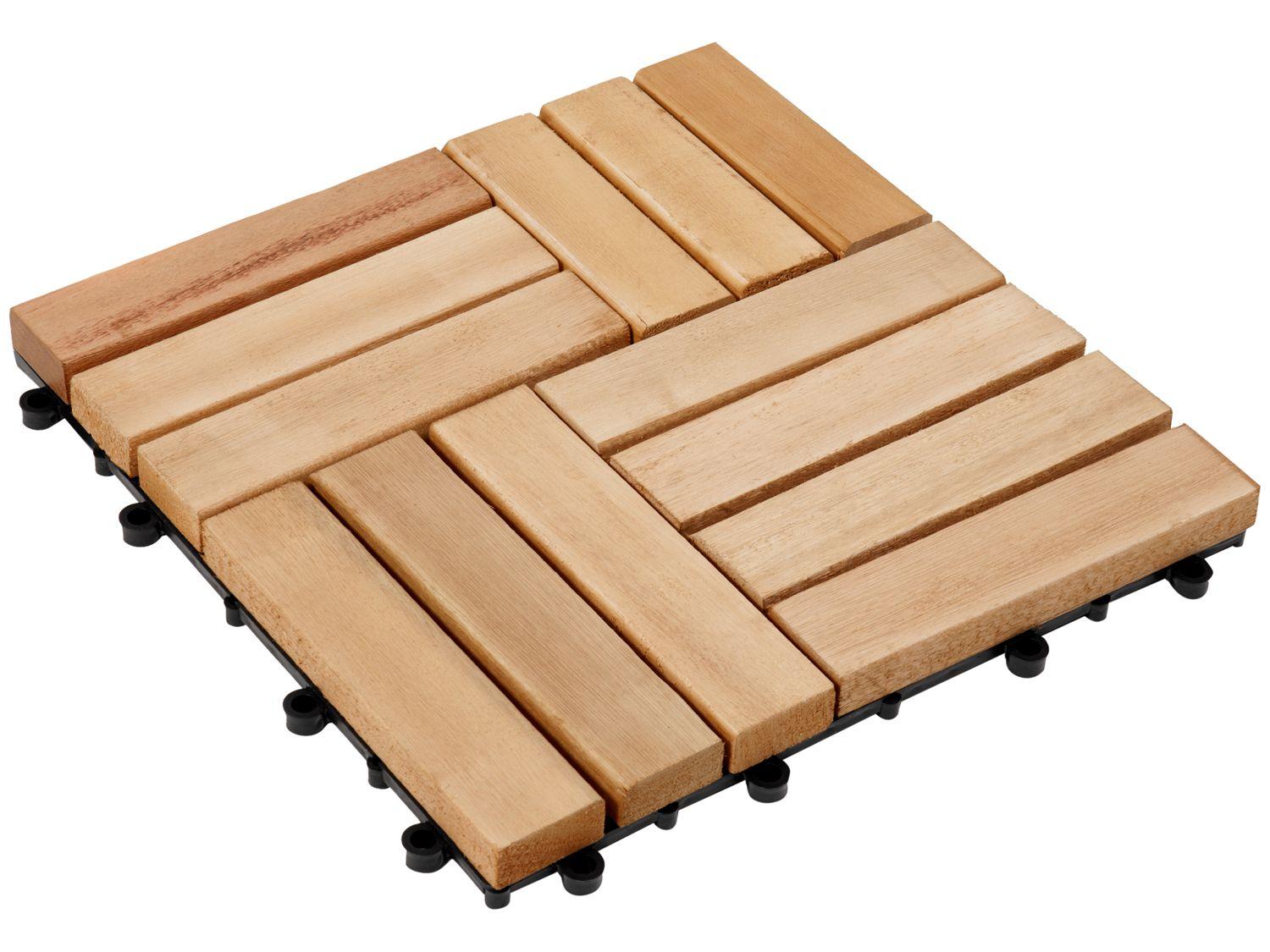 Mini Deck Modular de Madeira de Eucalipto - Stain Jatoba 30x30cm Massol Sevilla
