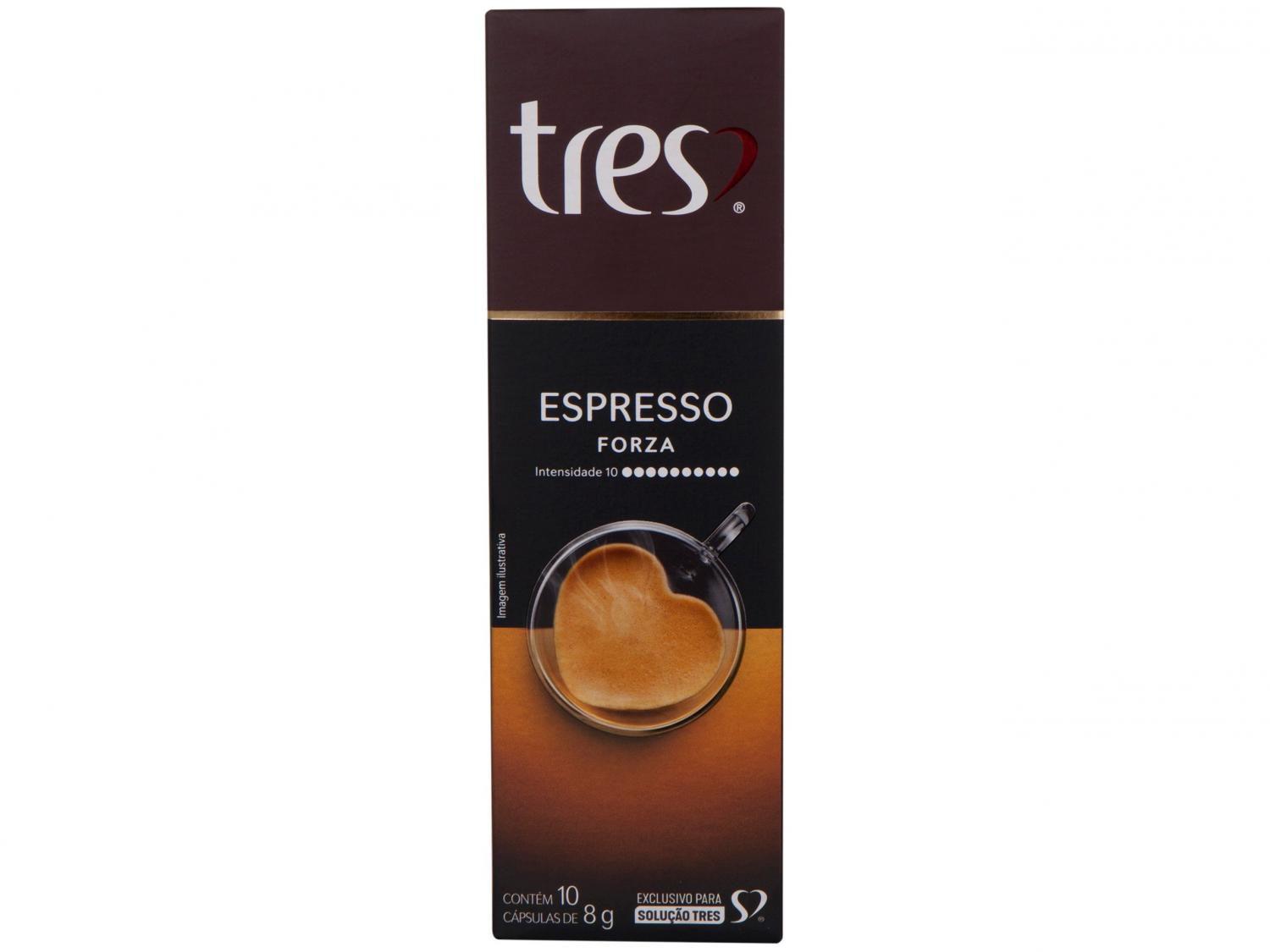Cápsula de Café Espresso Forza TRES 3 Corações - 10 Cápsulas