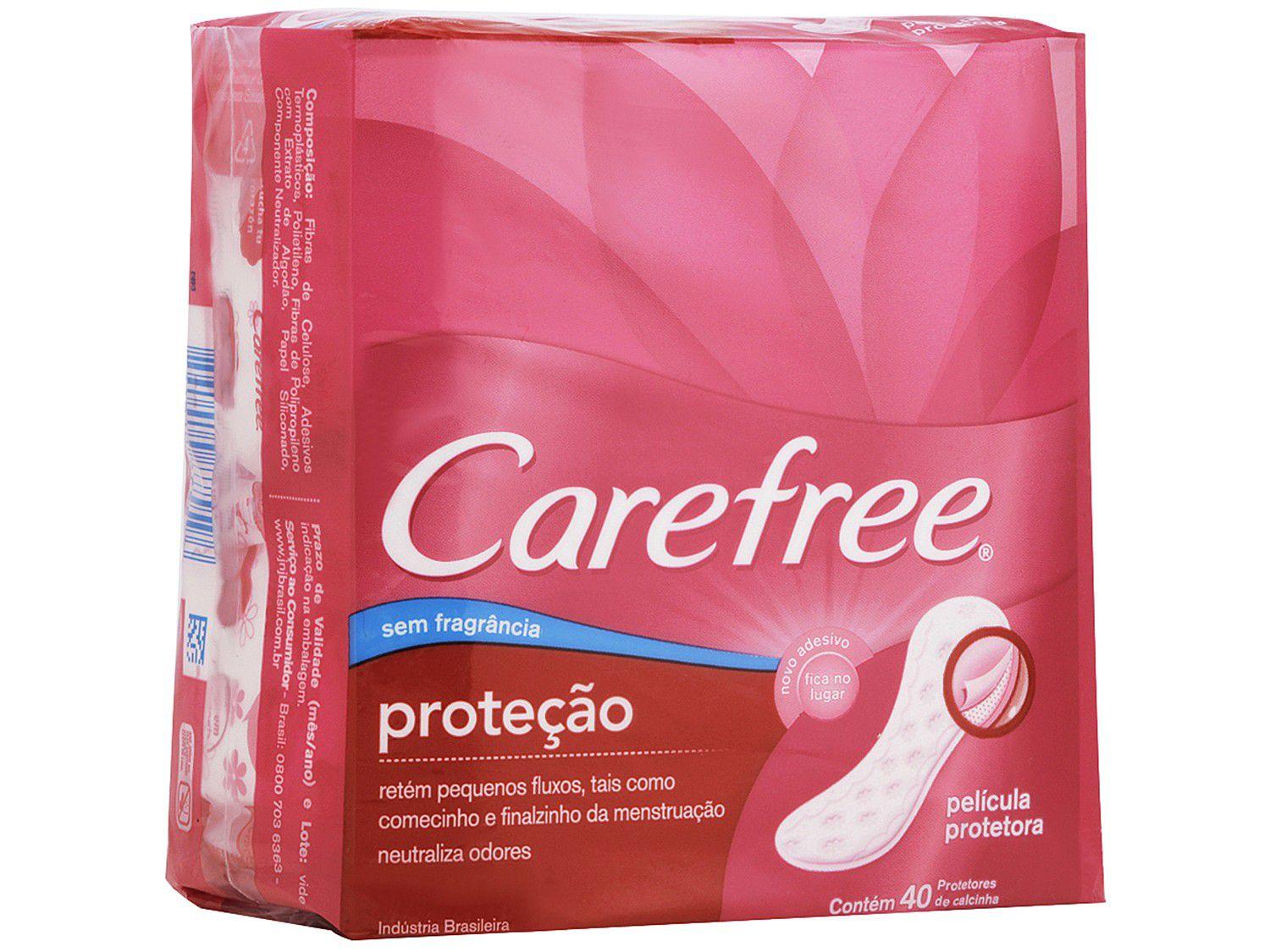 Protetor Diário Carefree Proteção - 40 Unidades