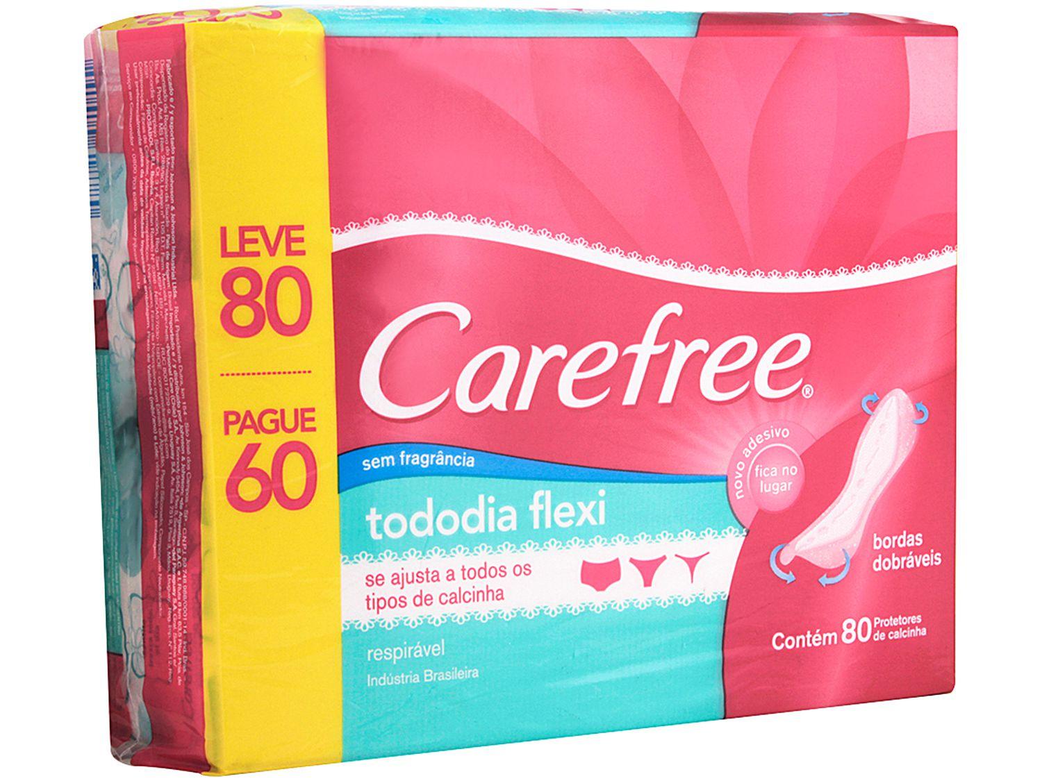 Protetor Diário Carefree TodoDia Flexi 80 Unidades