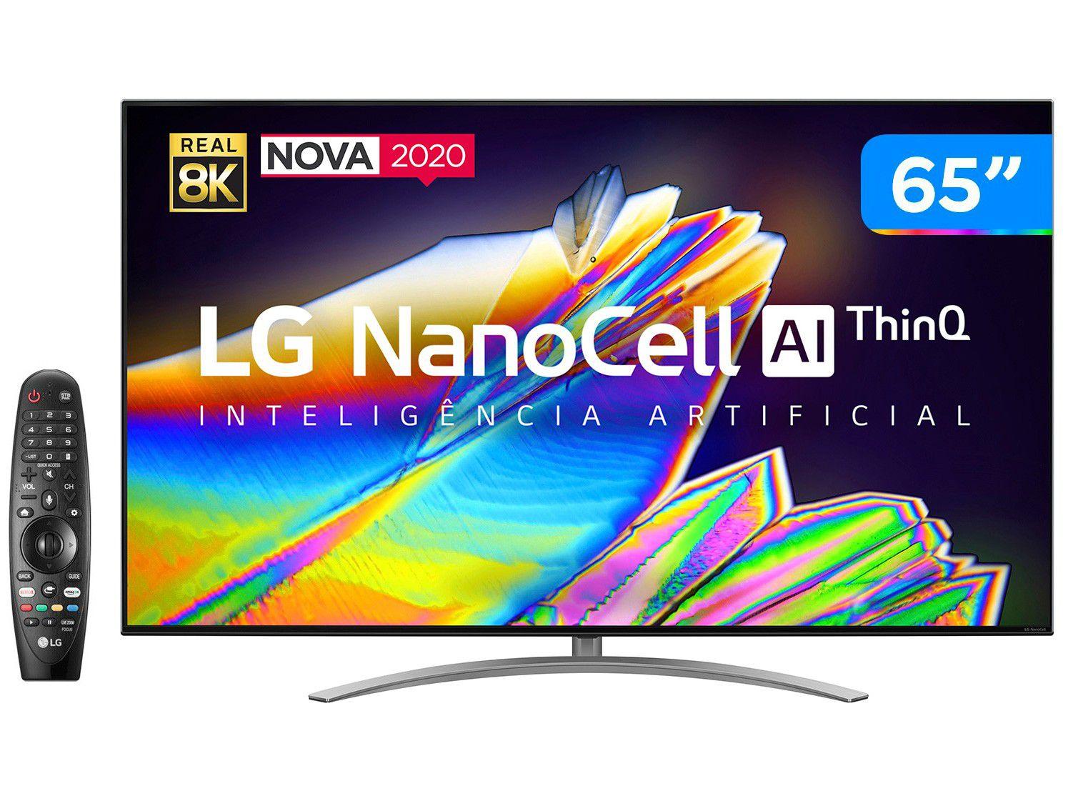 Smart TV 8K NanoCell IPS 65" LG 65NANO96SNA - Wi-Fi Bluetooth HDR Inteligência Artificial 4 HDMI