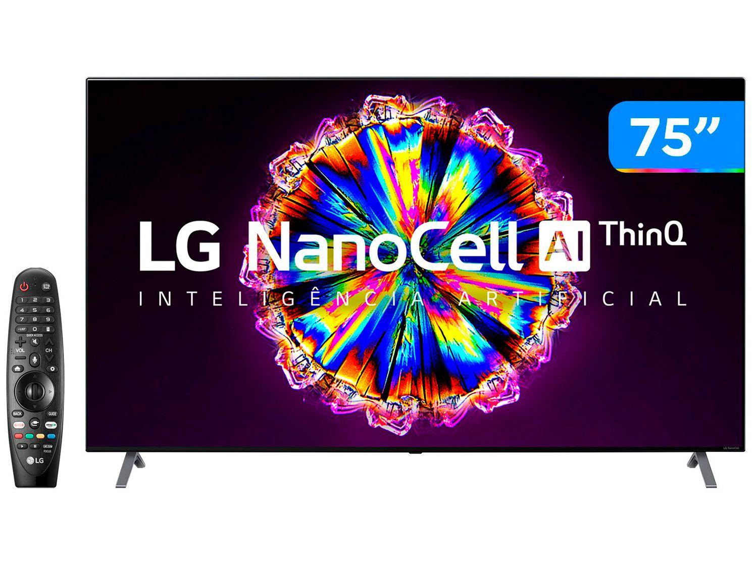 Smart TV 8K NanoCell IPS 75" LG 75NANO95SNA - Wi-Fi Bluetooth HDR Inteligência Artificial 4 HDMI