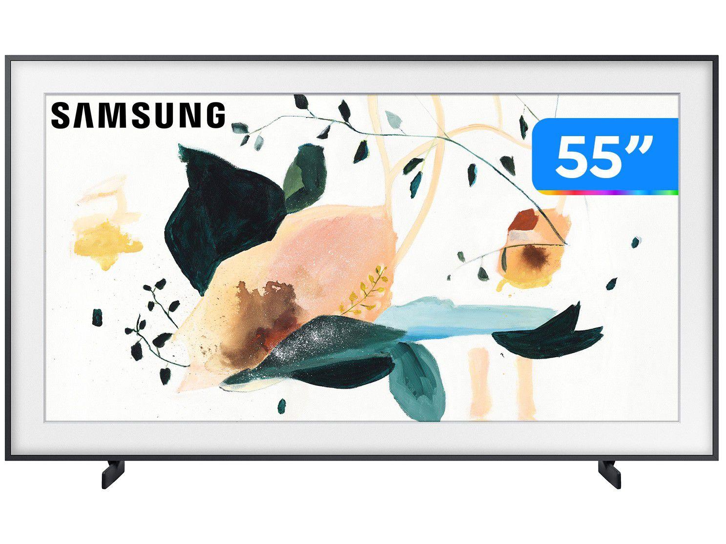 Smart TV 4K QLED 55" Samsung The Frame Wi-Fi - Bluetooth Modo Arte 4 HDMI 2 USB e Suporte No-Gap