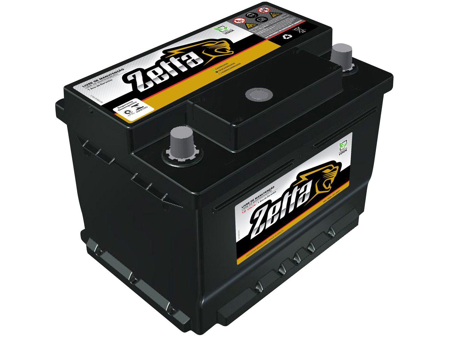 Bateria de Carro Zetta Flooded Advanced - 60Ah 12V Polo Positivo Z60D MGE