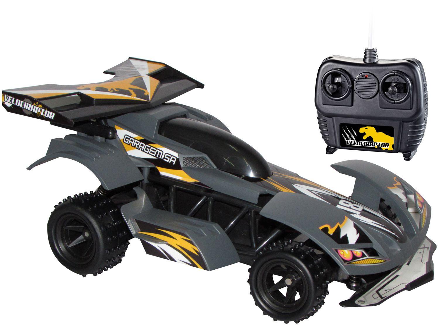 Carrinho de Controle Remoto Garagem SA - Velociraptor 7 Funções Candide Preto