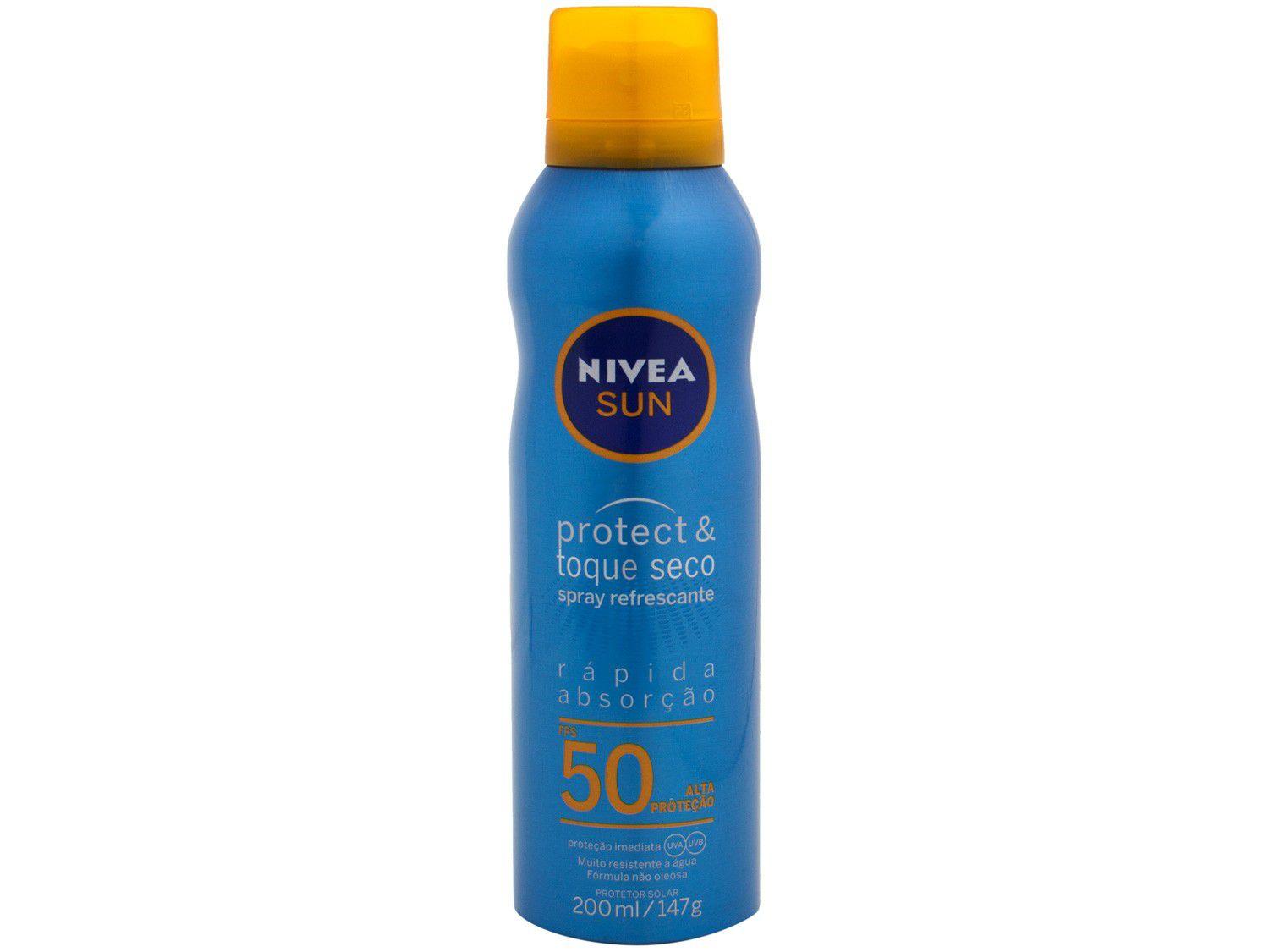 Protetor Solar Corporal Nivea Spray FPS 50 Sun - Protect e Fresh 200ml