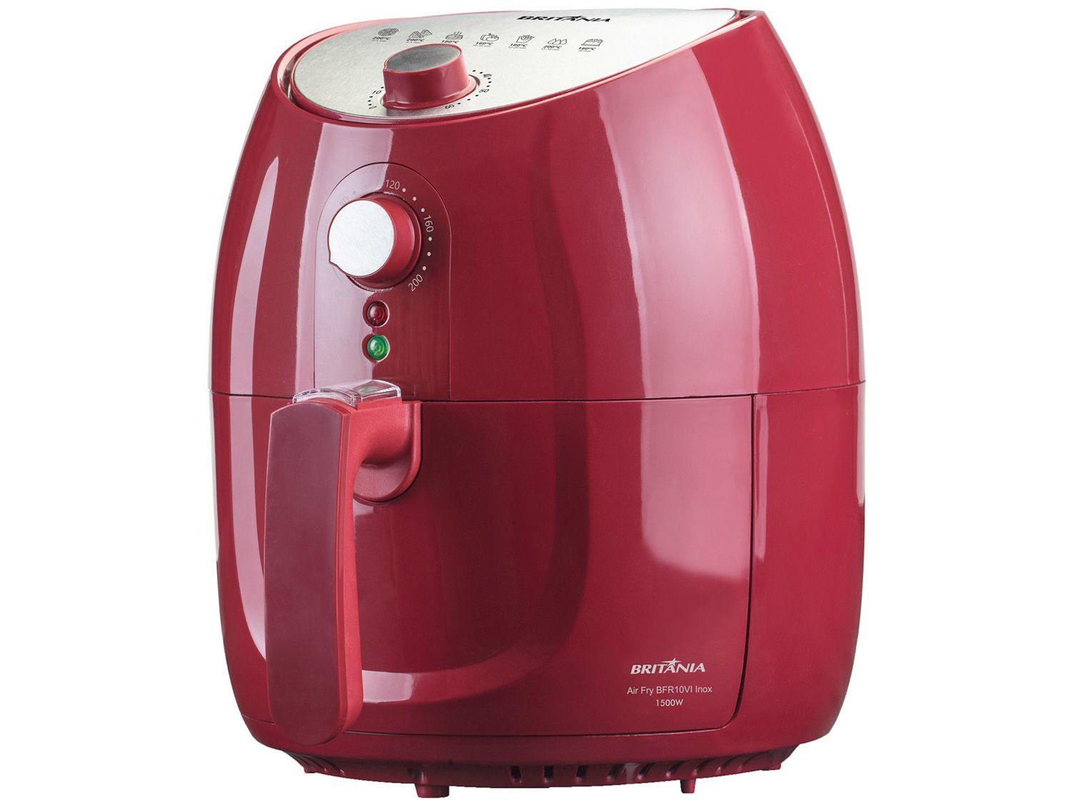 Fritadeira Elétrica sem Óleo/Air Fryer Britânia - BFR10VI Vermelha 3,5L com Timer
