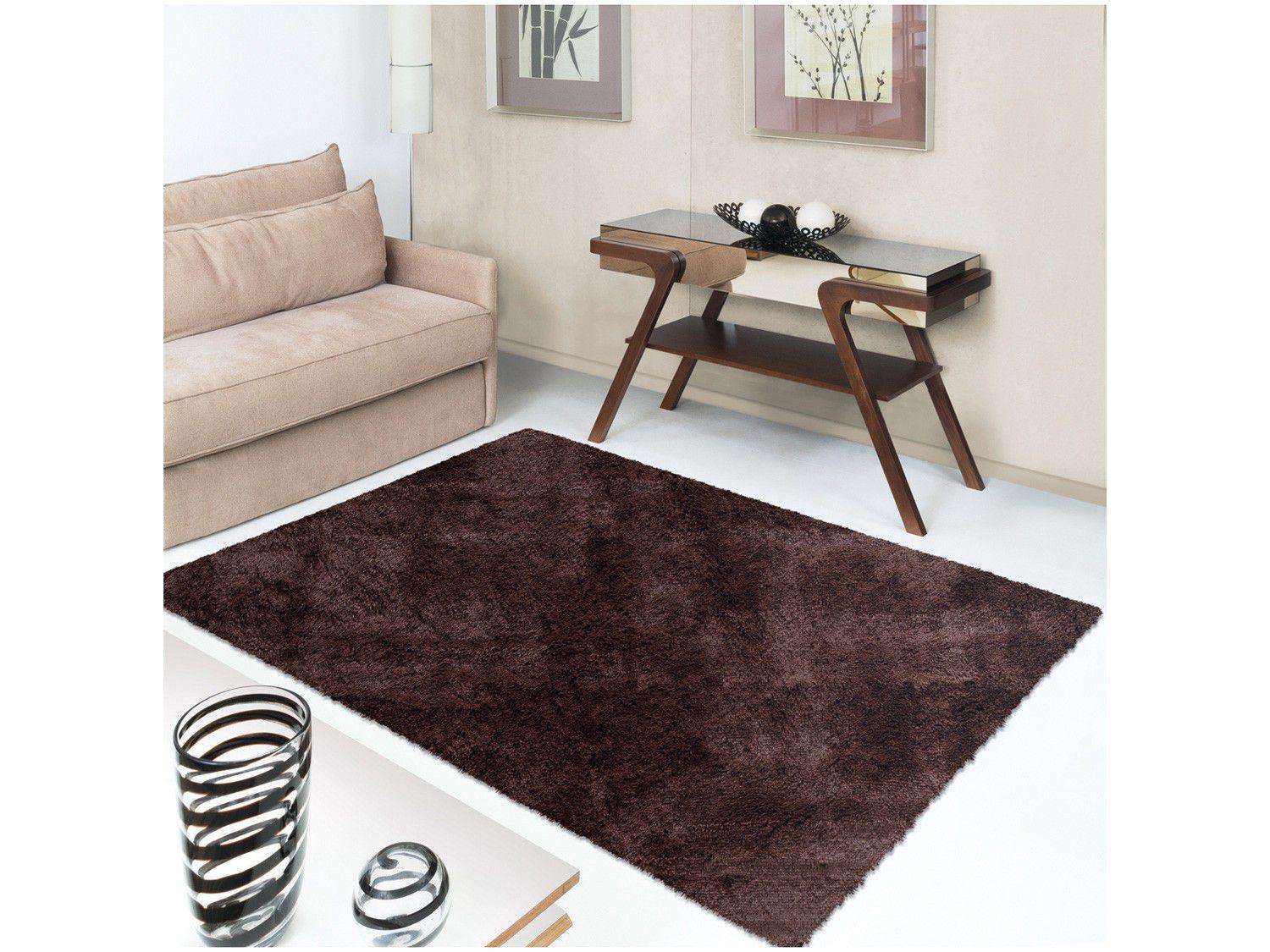 Tapete Liso Felpudo Retangular Bella 140x200cm - Jolitex