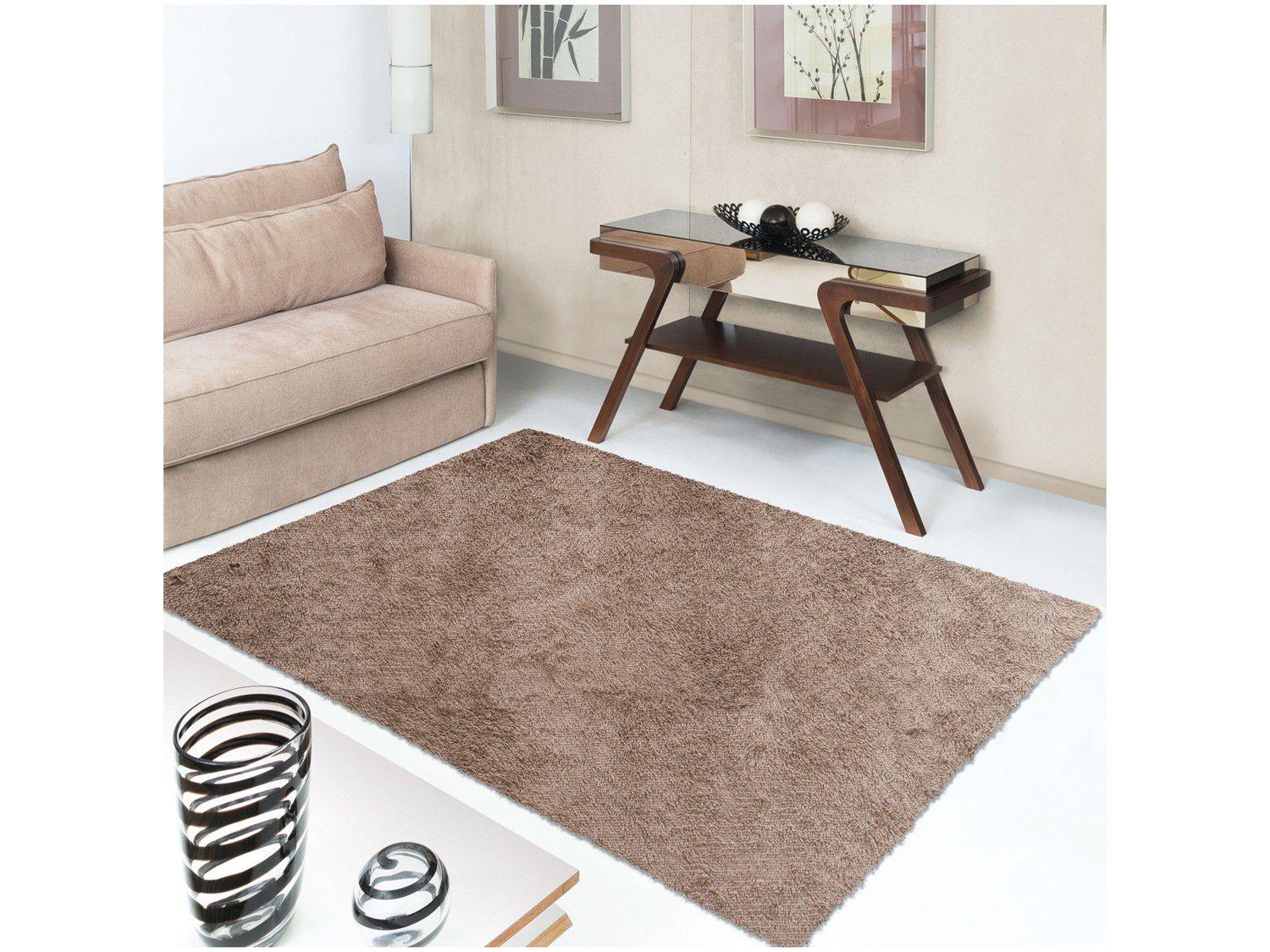 Tapete Liso Felpudo Retangular Bella - 140x200cm Jolitex