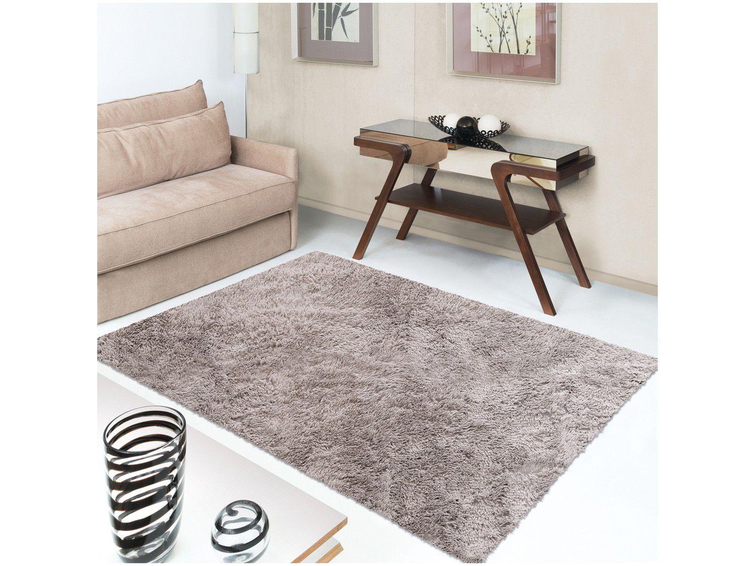 Tapete Liso Felpudo Retangular Bella - 200x250cm Jolitex