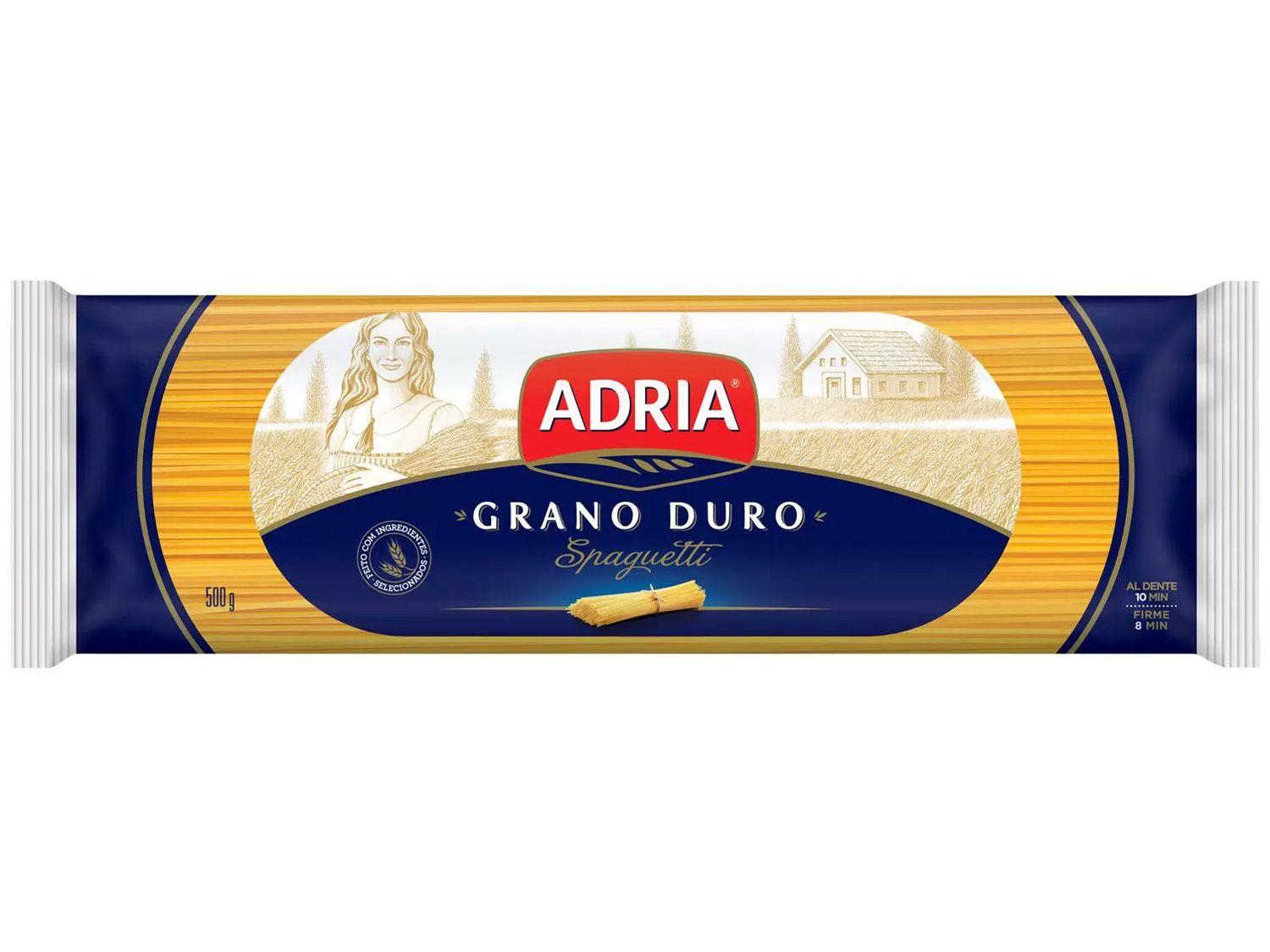 Macarrão Espaguete de Sêmola Adria Seco Grano Duro - Spaguetti 500g