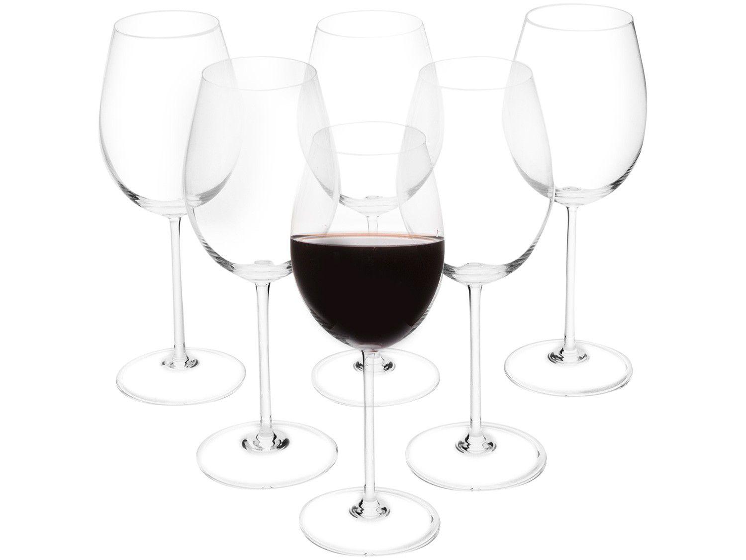 Jogo de Taças para Vinho Cristal 720ml - 6 Peças Oxford Bordeaux Profissional