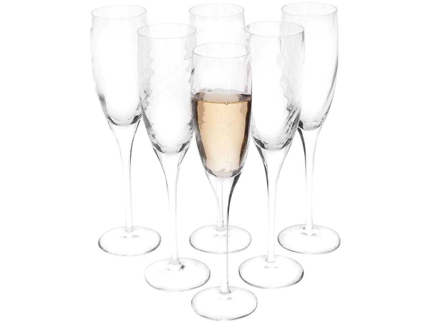 Jogo de Taças para Espumante Cristal 240ml - 6 Peças Oxford Twist 517