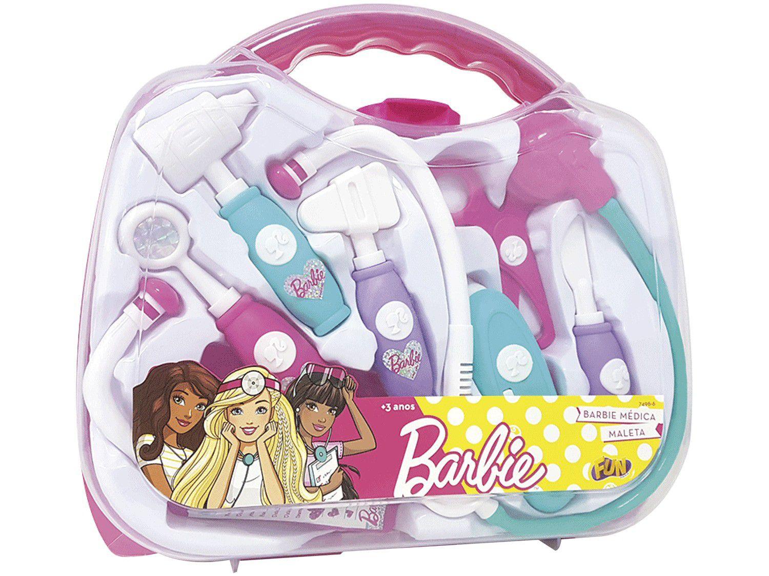 Maleta Médica Barbie Kit Fun 8 Peças