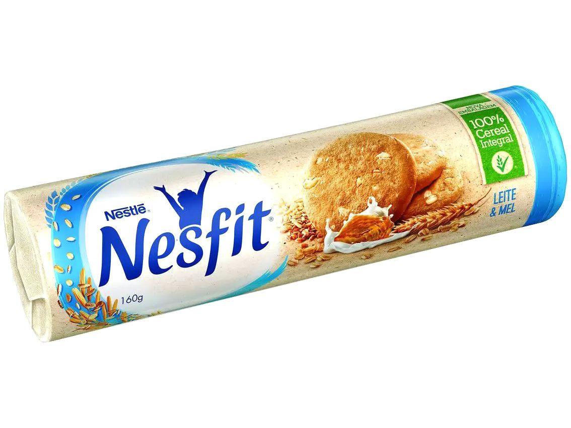 Biscoito Seco e Doce Leite e Mel Integral Nesfit - 160g