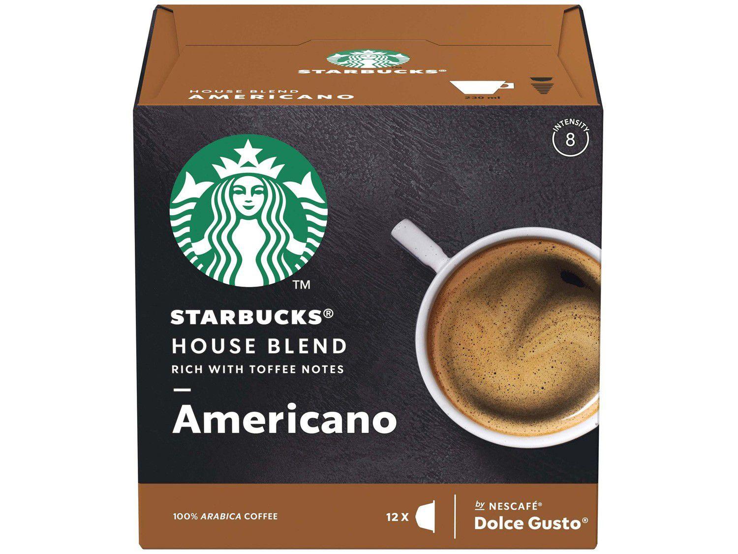 Cápsula de Café Nescafé Arábica House Blend - Americano Dolce Gusto Starbucks 12 Cápsulas