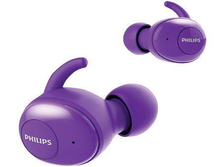 Fone de Ouvido Bluetooth Philips TWS SHB2505PP/10 - Intra-auricular com Microfone Roxo