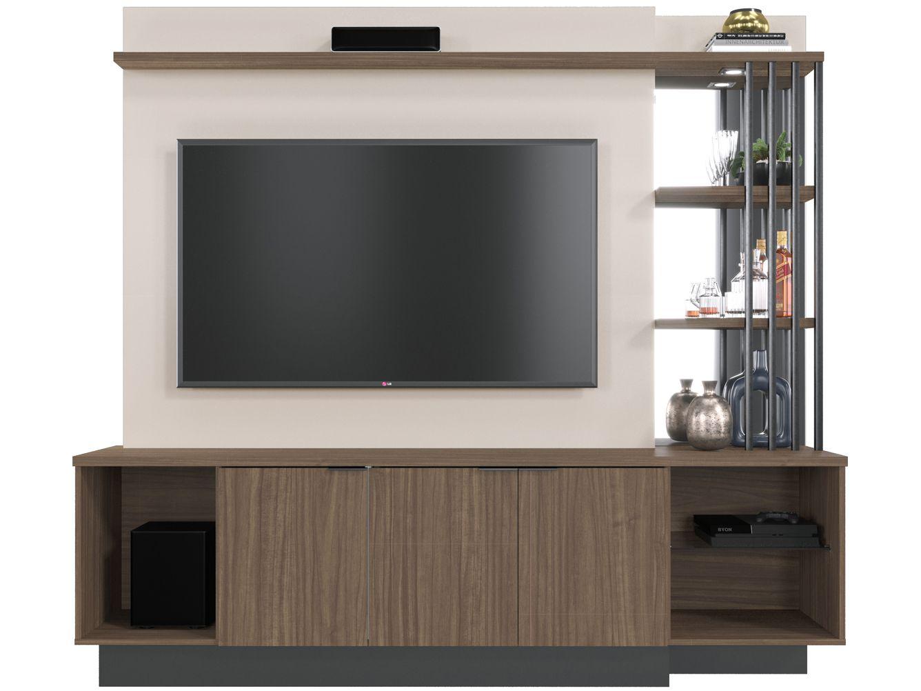 Estante Home para TV até 65" 3 Portas - Colibri Maresias