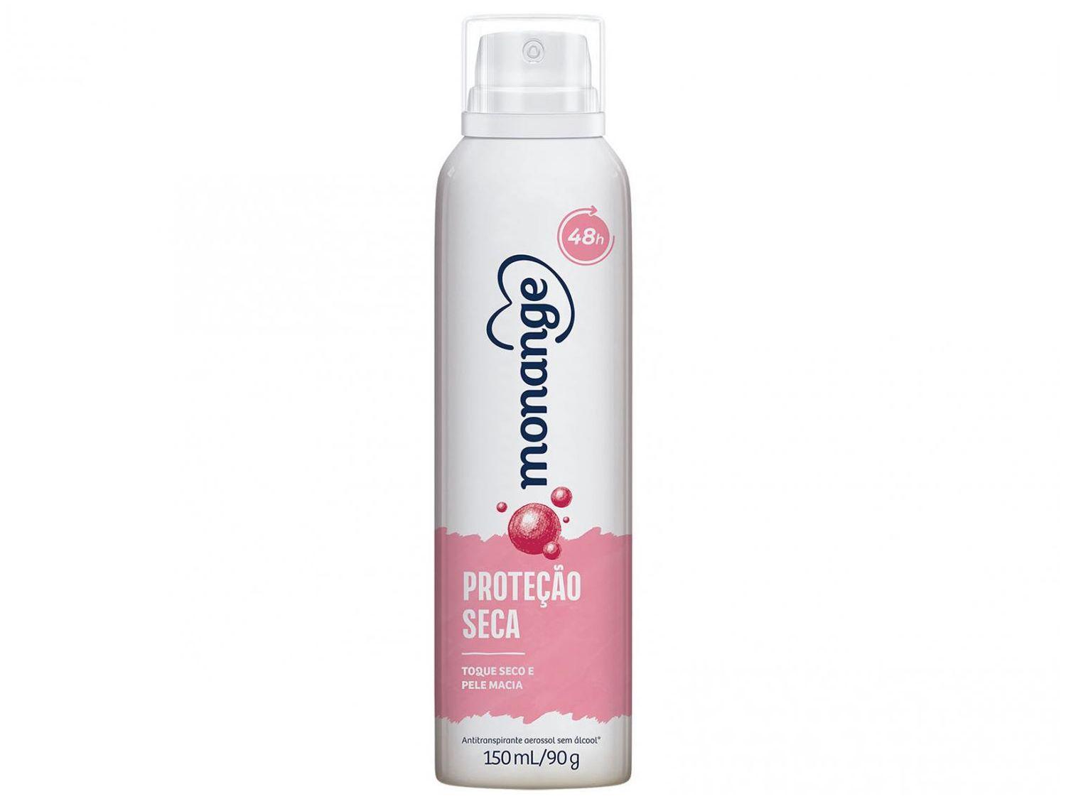 Desodorante Monange Proteção Seca Aerossol - Antitranspirante Feminino Floral 150ml
