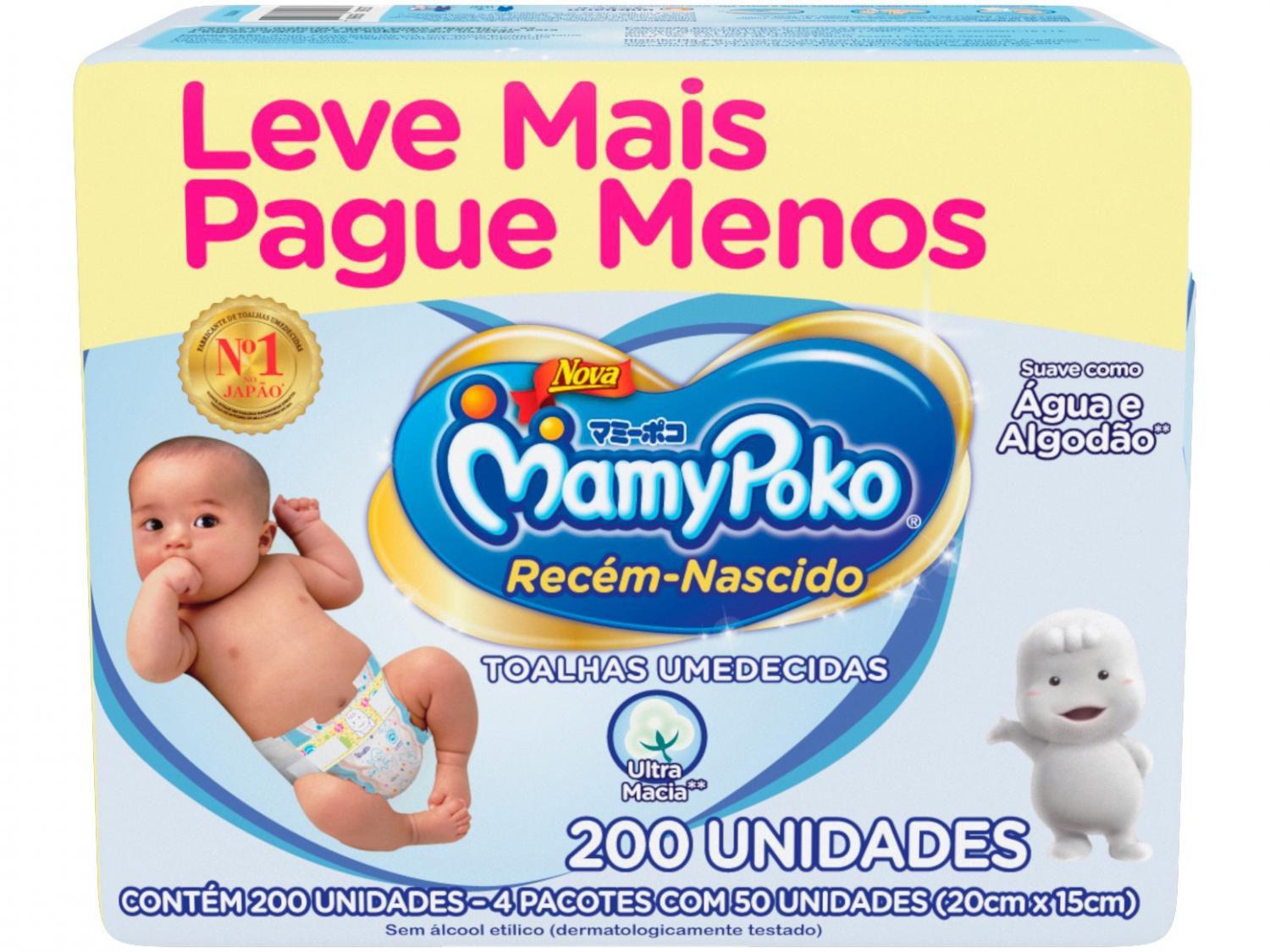 Toalha Umedecida MamyPoko Recém-Nascido - 200 Unidades