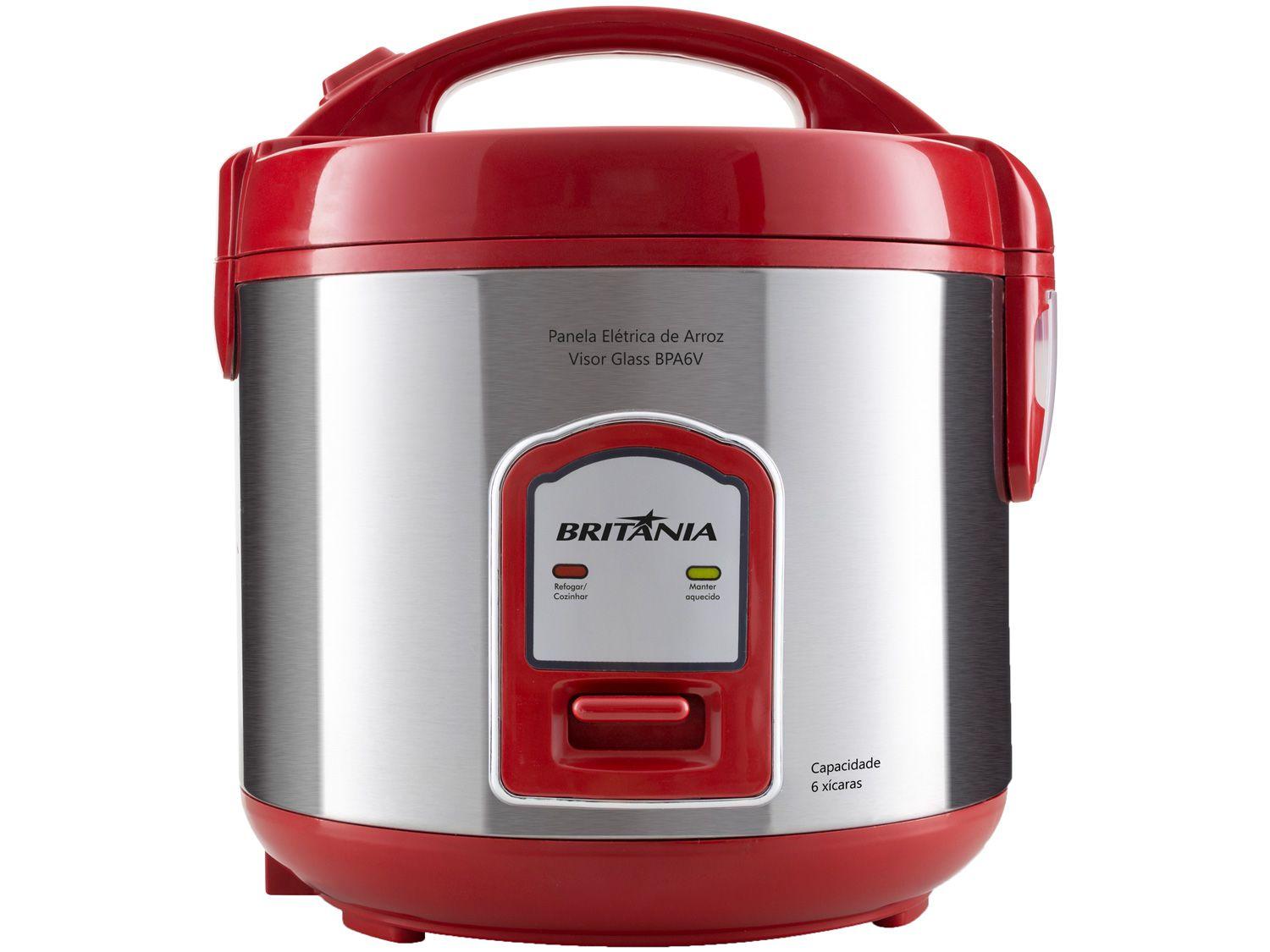 Panela Elétrica de Arroz Britânia BPA6V 400W - 6 Xícaras Timer