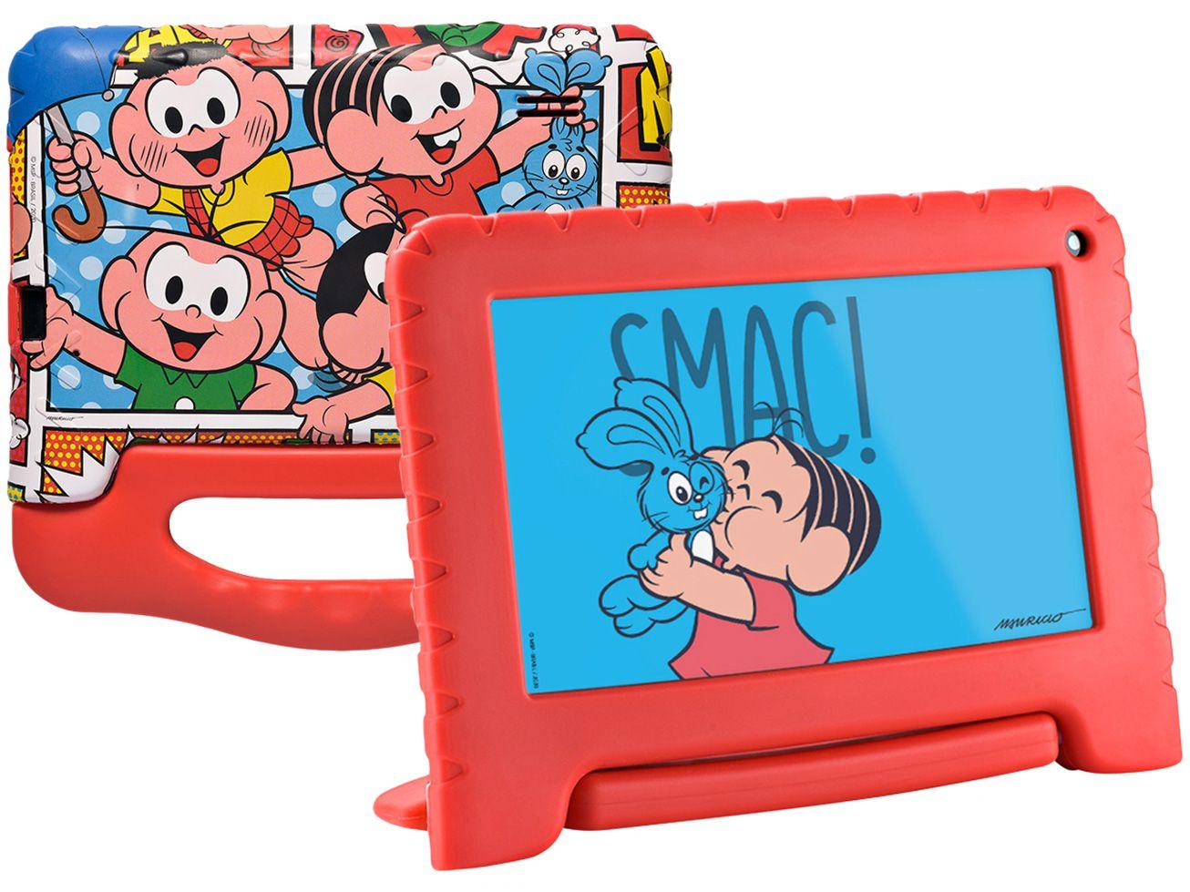 Tablet Infantil Multilaser Turma da Mônica PTB7RSG - NB341 com Case 7" Wi-Fi 16GB Android 8.1 Quad-Core