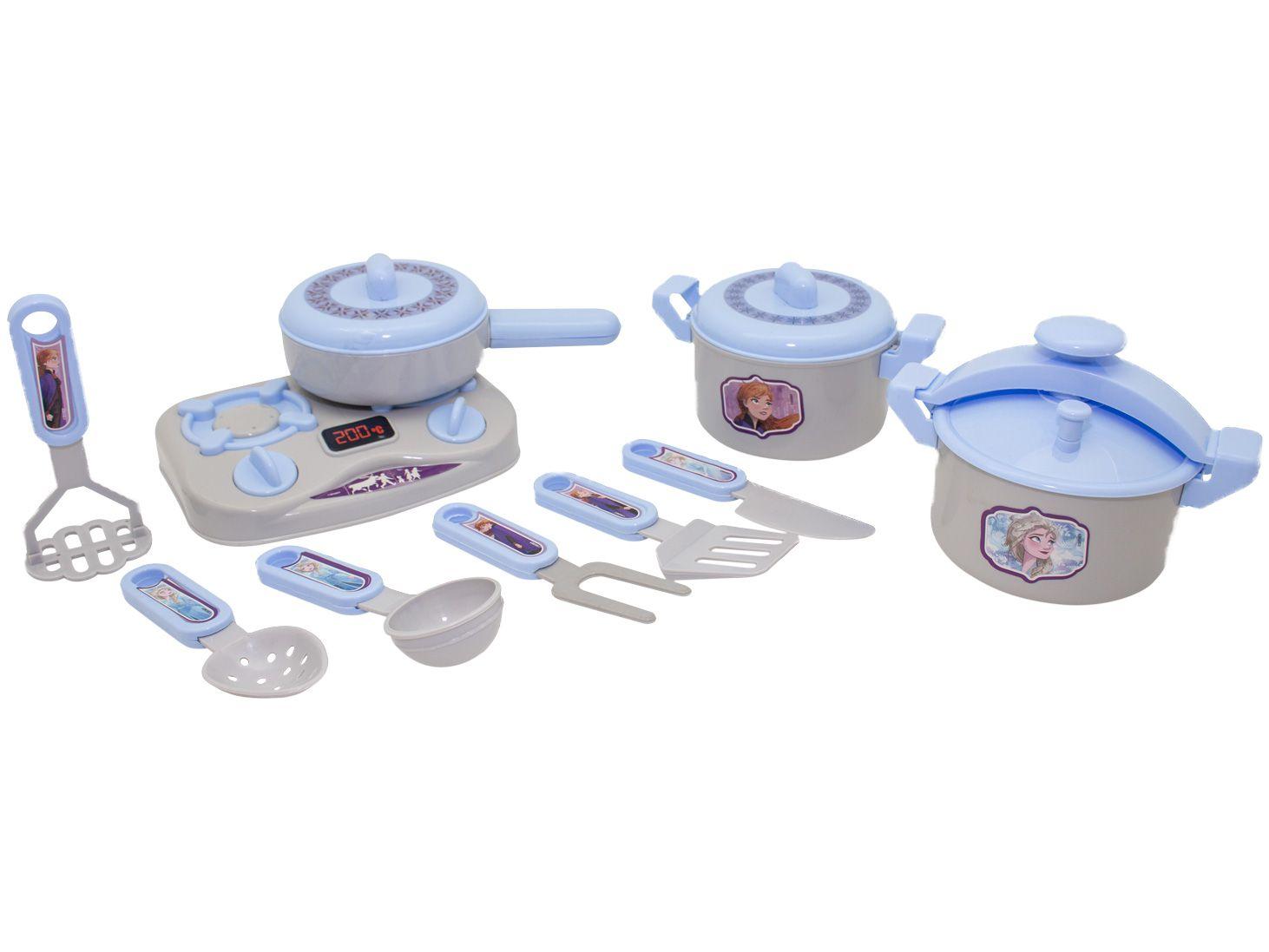Kit Cozinha Infantil Frozen 2 Jogo de Panelas - Toyng 10 Peças