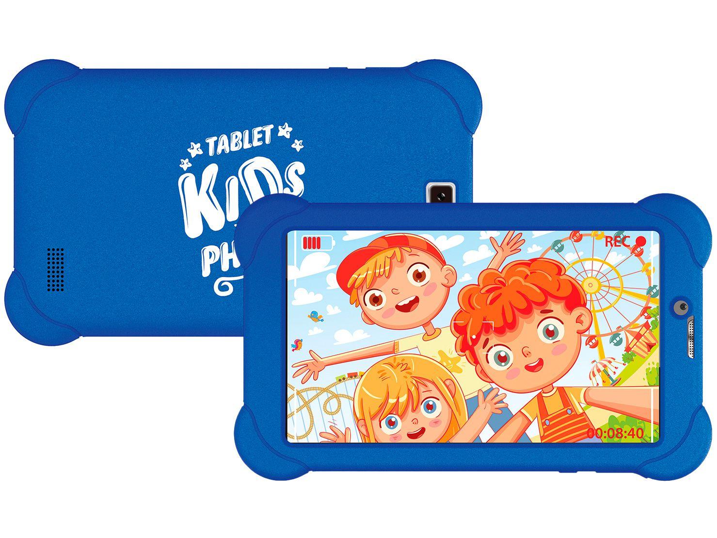 Tablet Infantil Philco PTB7RSG3G KIDS com Capa 7" - 3G Wi-Fi 16GB Android 9 Quad-Core Câm. 5MP