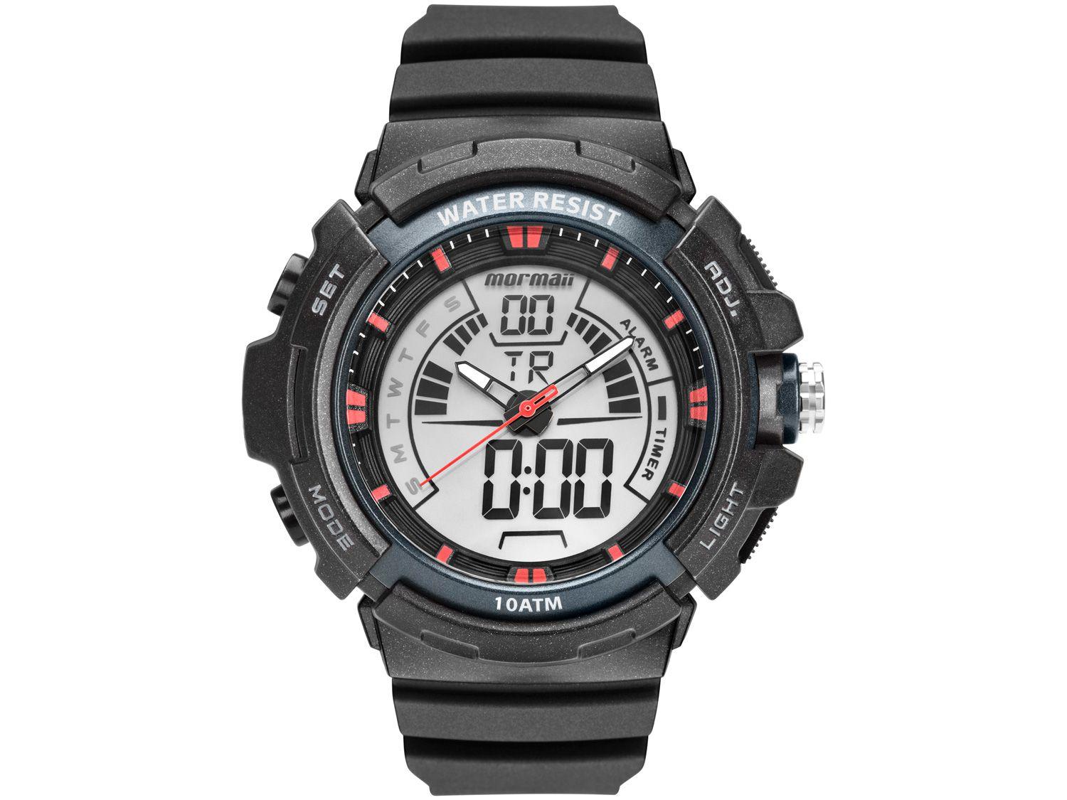 Relógio Masculino Mormaii Anadigi Esportivo - MO8902AA/8R Preto