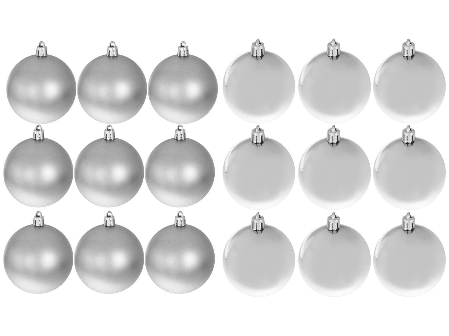 Kit Bola de Natal Prata Lisa NATAL036M - Casambiente 7cm 18 Unidades